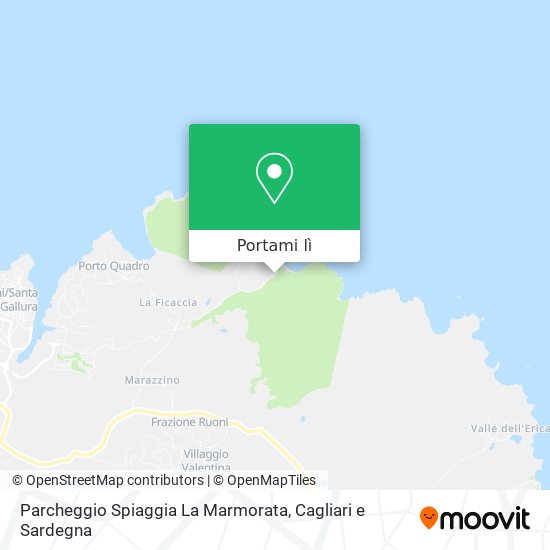 Mappa Parcheggio Spiaggia La Marmorata