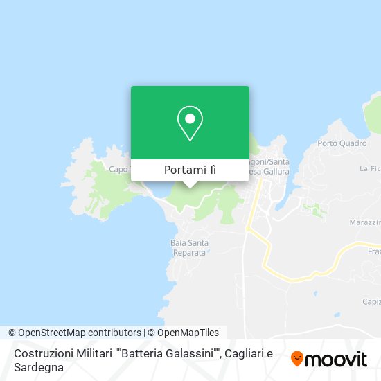 Mappa Costruzioni Militari ""Batteria Galassini""