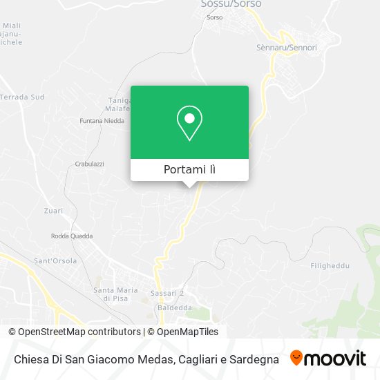 Mappa Chiesa Di San Giacomo Medas