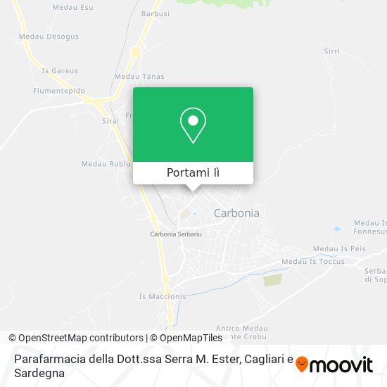 Mappa Parafarmacia della Dott.ssa Serra M. Ester