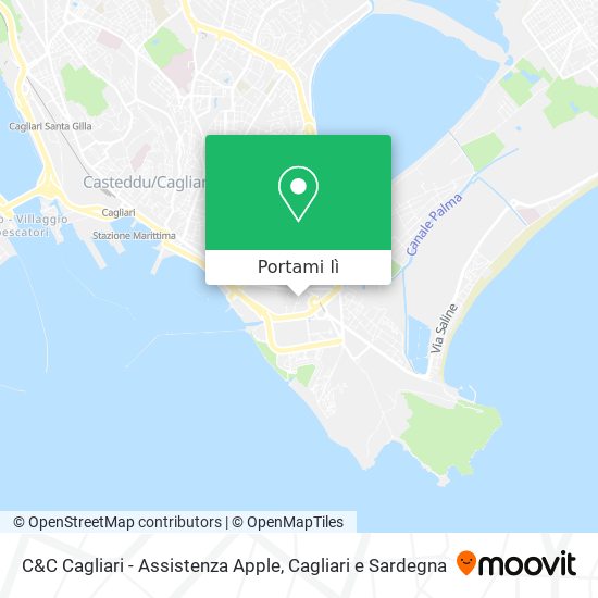 Mappa C&C Cagliari - Assistenza Apple