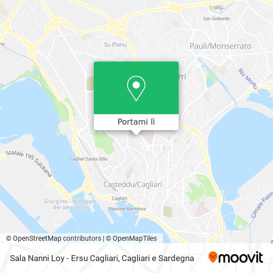 Mappa Sala Nanni Loy - Ersu Cagliari