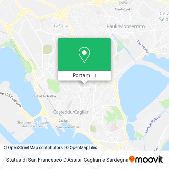 Mappa Statua di San Francesco D'Assisi