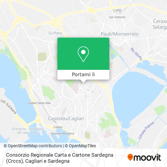 Mappa Consorzio Regionale Carta e Cartone Sardegna (Crccs)
