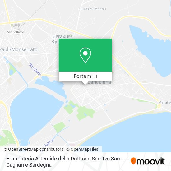 Mappa Erboristeria Artemide della Dott.ssa Sarritzu Sara