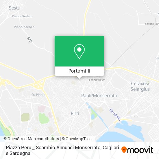 Mappa Piazza Perù _ Scambio Annunci Monserrato