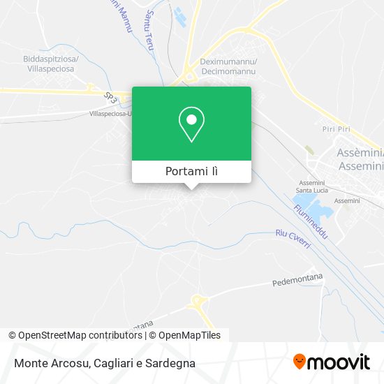 Mappa Monte Arcosu