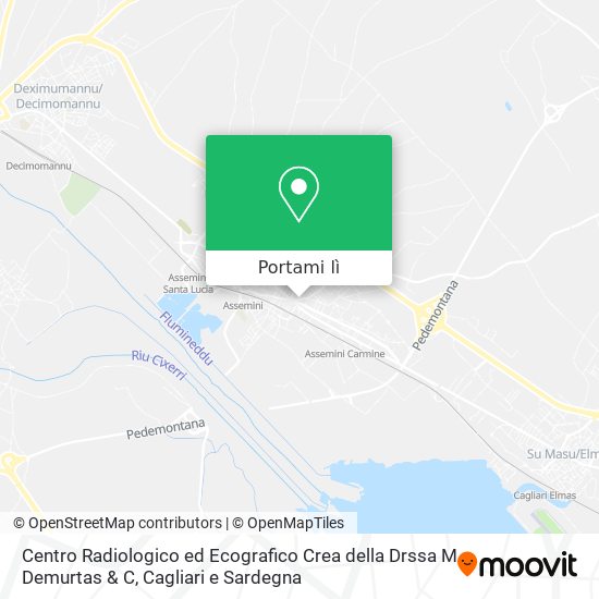 Mappa Centro Radiologico ed Ecografico Crea della Drssa M Demurtas & C