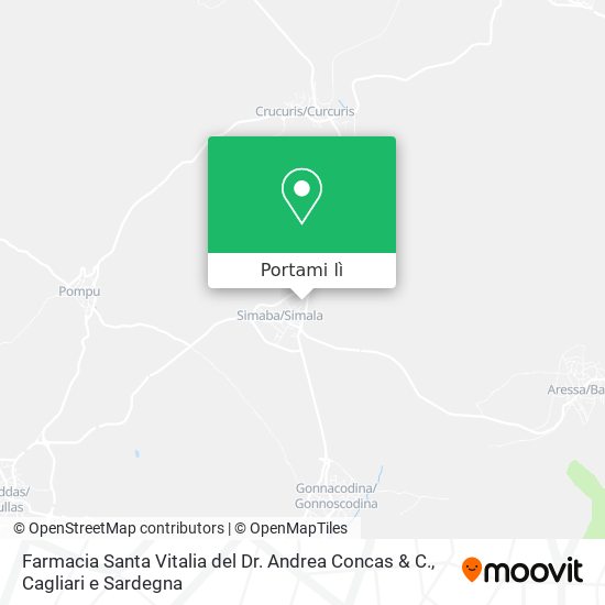 Mappa Farmacia Santa Vitalia del Dr. Andrea Concas & C.