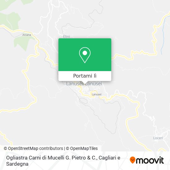Mappa Ogliastra Carni di Mucelli G. Pietro & C.