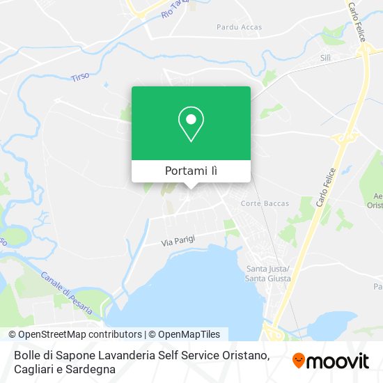 Mappa Bolle di Sapone Lavanderia Self Service Oristano
