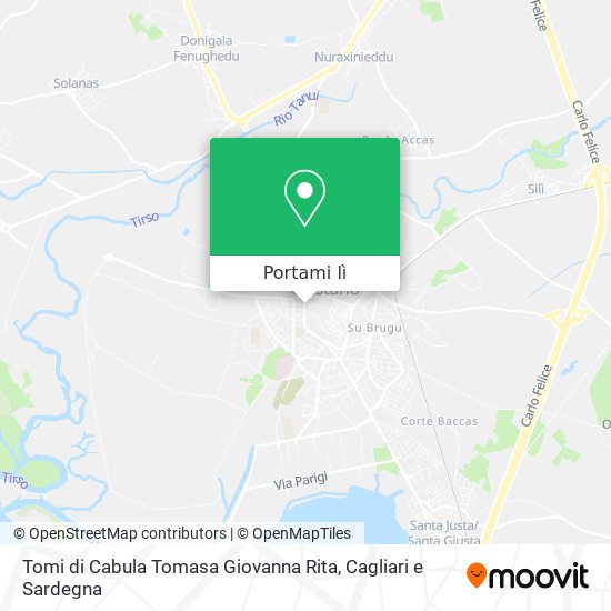 Mappa Tomi di Cabula Tomasa Giovanna Rita