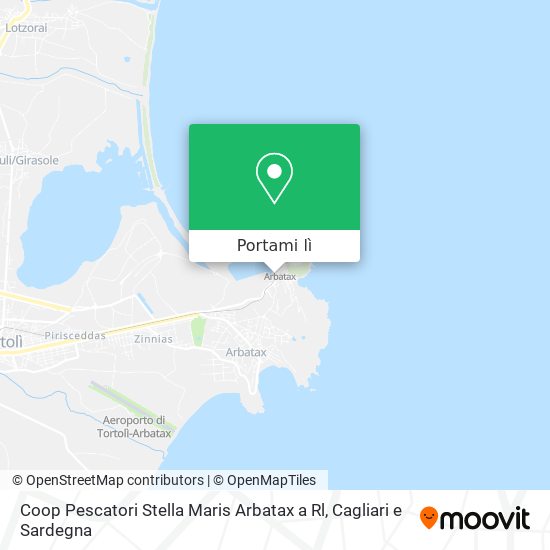 Mappa Coop Pescatori Stella Maris Arbatax a Rl