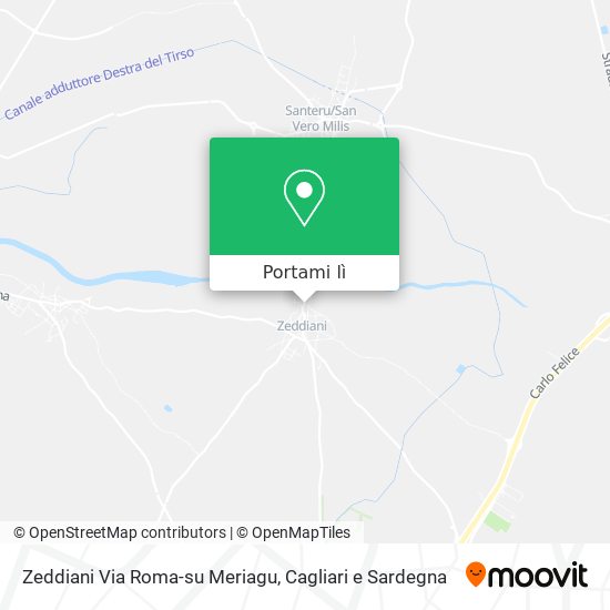 Mappa Zeddiani Via Roma-su Meriagu