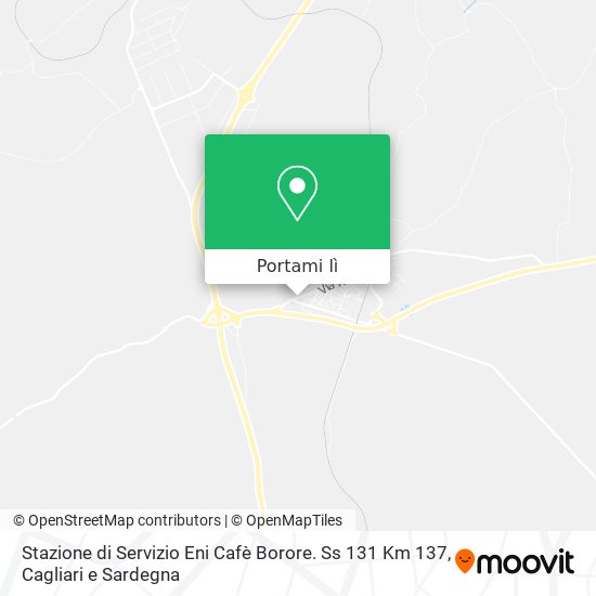Mappa Stazione di Servizio Eni Cafè Borore. Ss 131 Km 137