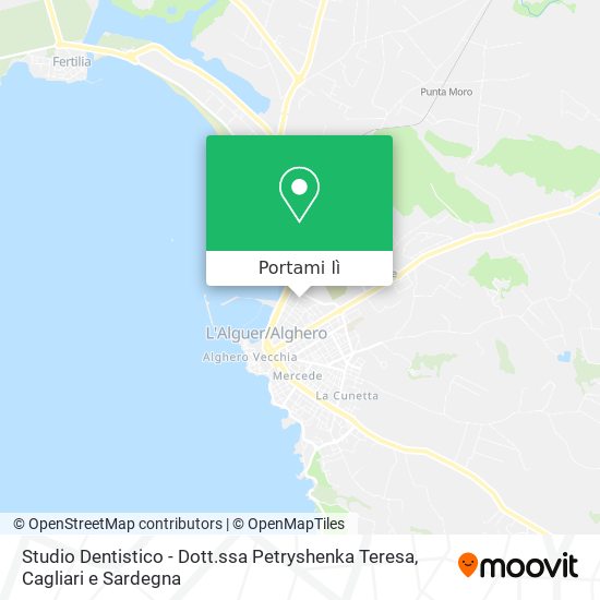 Mappa Studio Dentistico - Dott.ssa Petryshenka Teresa