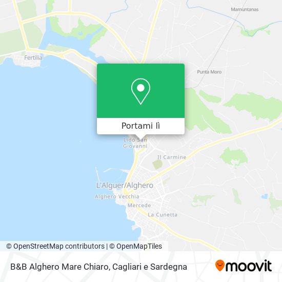 Mappa B&B Alghero Mare Chiaro