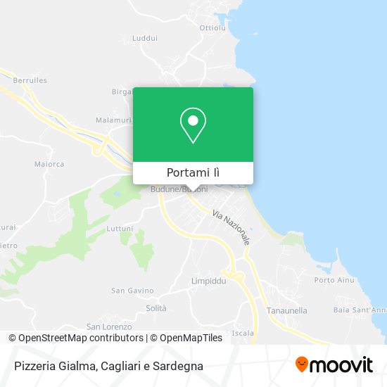 Mappa Pizzeria Gialma