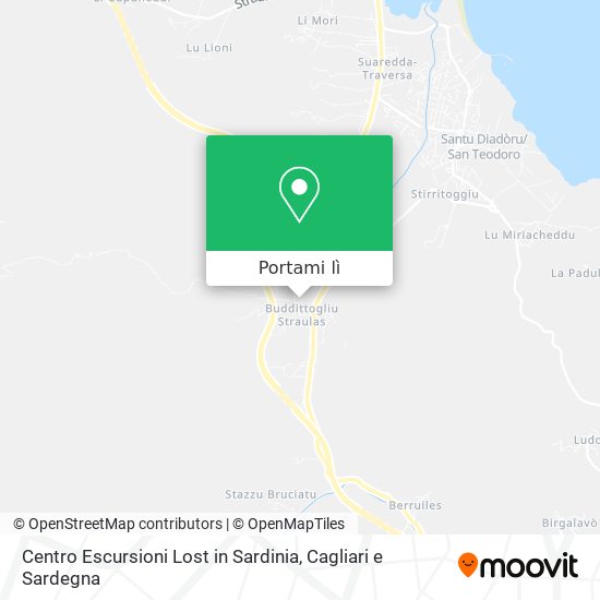 Mappa Centro Escursioni Lost in Sardinia