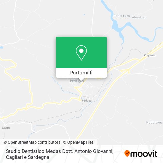 Mappa Studio Dentistico Medas Dott. Antonio Giovanni