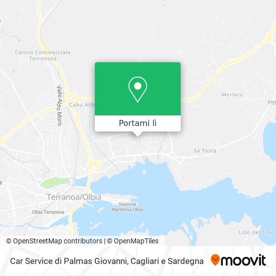 Mappa Car Service di Palmas Giovanni