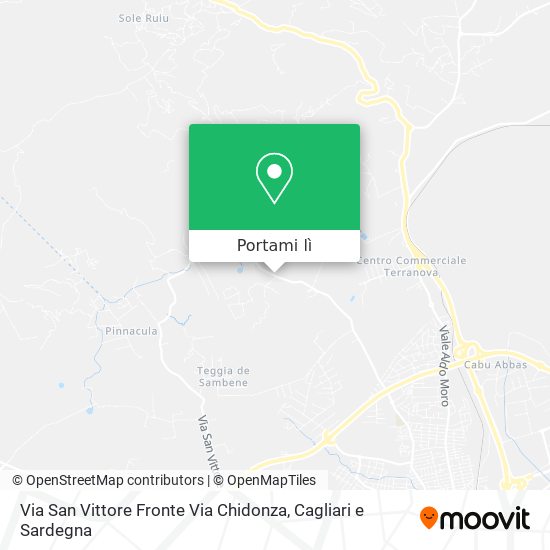 Mappa Via San Vittore Fronte Via Chidonza