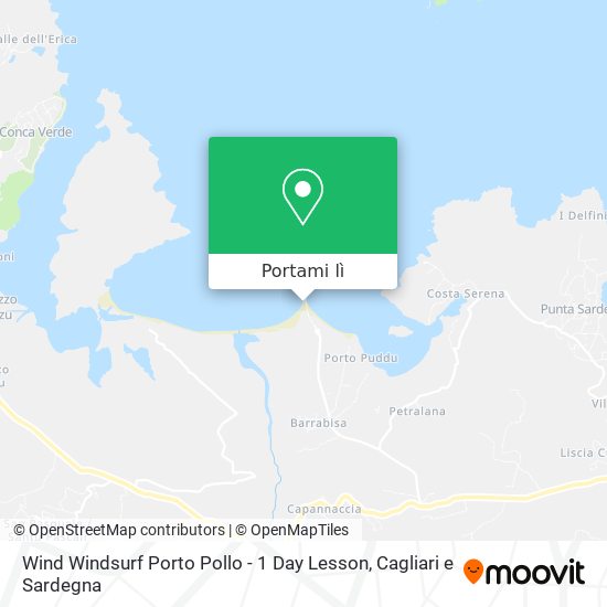 Mappa Wind Windsurf Porto Pollo - 1 Day Lesson