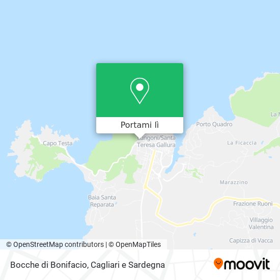 Mappa Bocche di Bonifacio