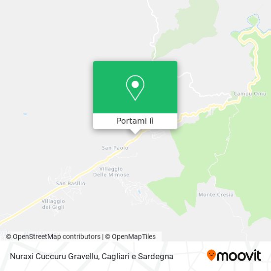 Mappa Nuraxi Cuccuru Gravellu
