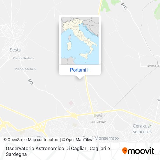 Mappa Osservatorio Astronomico Di Cagliari