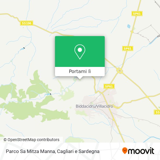 Mappa Parco Sa Mitza Manna