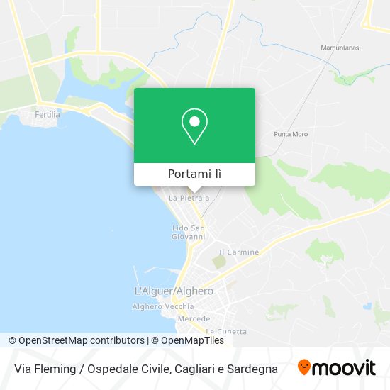 Mappa Via Fleming / Ospedale Civile