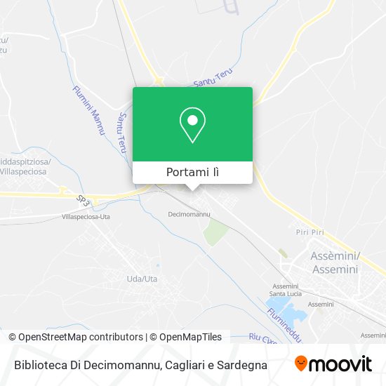 Mappa Biblioteca Di Decimomannu