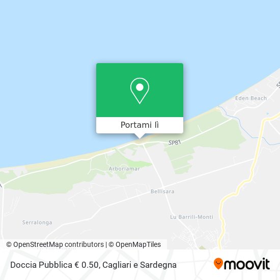 Mappa Doccia Pubblica € 0.50