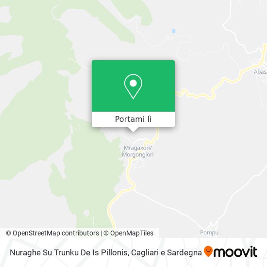 Mappa Nuraghe Su Trunku De Is Pillonis