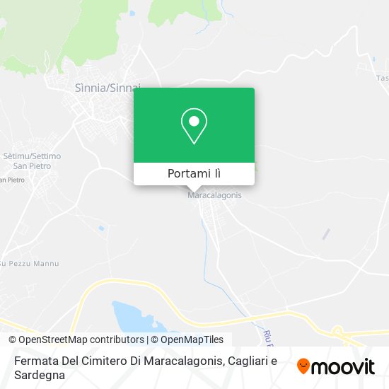 Mappa Fermata Del Cimitero Di Maracalagonis