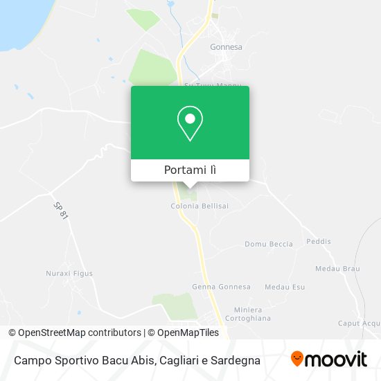 Mappa Campo Sportivo Bacu Abis