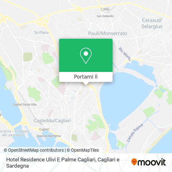 Mappa Hotel Residence Ulivi E Palme Cagliari