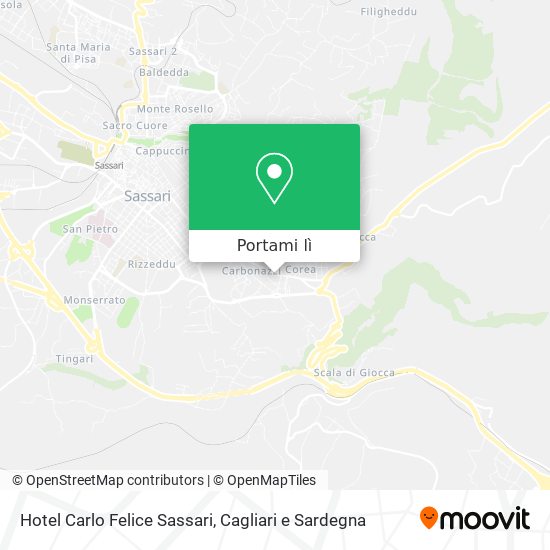 Mappa Hotel Carlo Felice Sassari