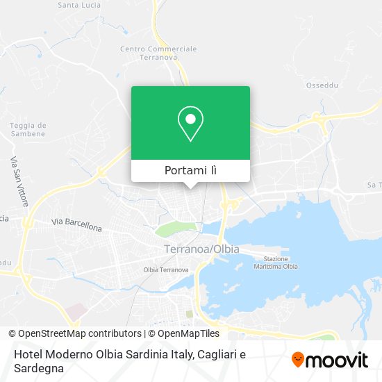 Mappa Hotel Moderno Olbia Sardinia Italy