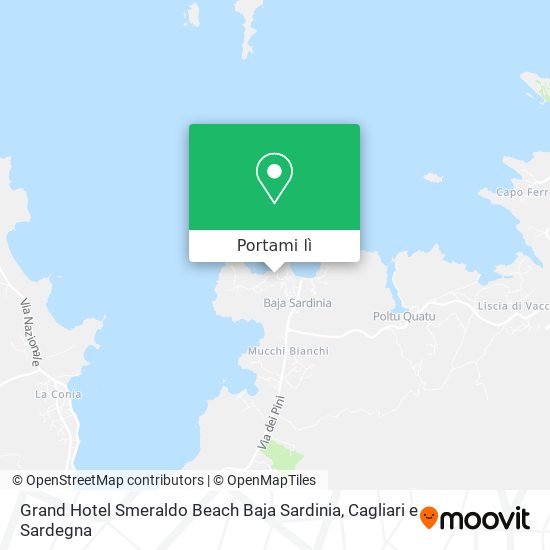 Mappa Grand Hotel Smeraldo Beach Baja Sardinia