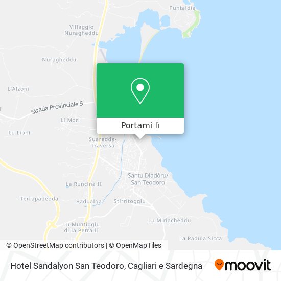Mappa Hotel Sandalyon San Teodoro