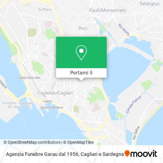 Mappa Agenzia Funebre Garau dal 1956