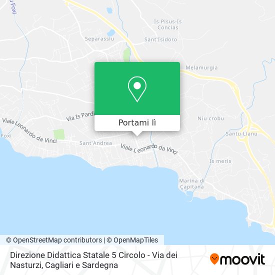 Mappa Direzione Didattica Statale 5 Circolo - Via dei Nasturzi