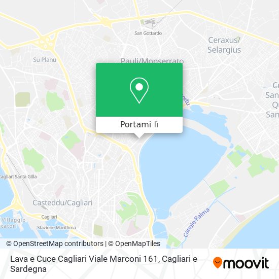 Mappa Lava e Cuce Cagliari Viale Marconi 161