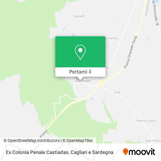 Mappa Ex Colonia Penale Castiadas