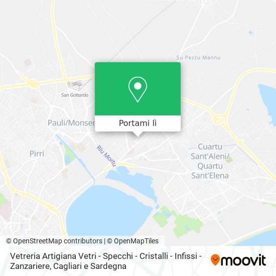 Mappa Vetreria Artigiana Vetri - Specchi - Cristalli - Infissi - Zanzariere