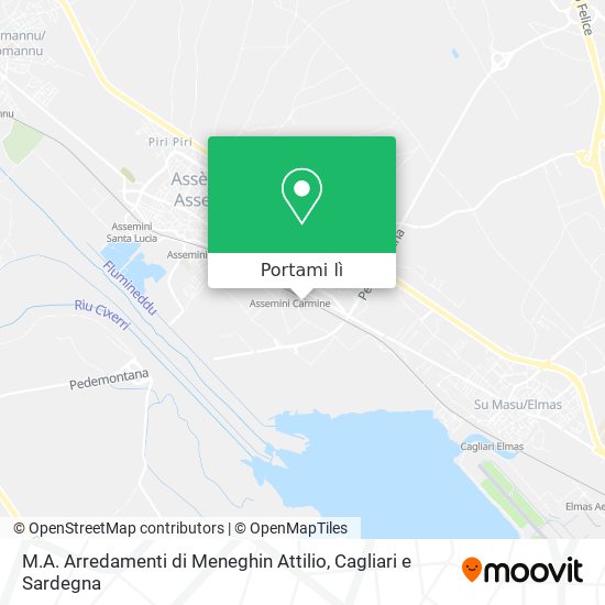 Mappa M.A. Arredamenti di Meneghin Attilio