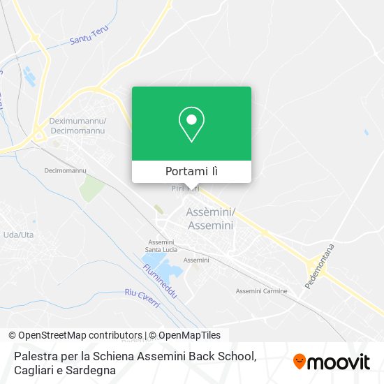 Mappa Palestra per la Schiena Assemini Back School