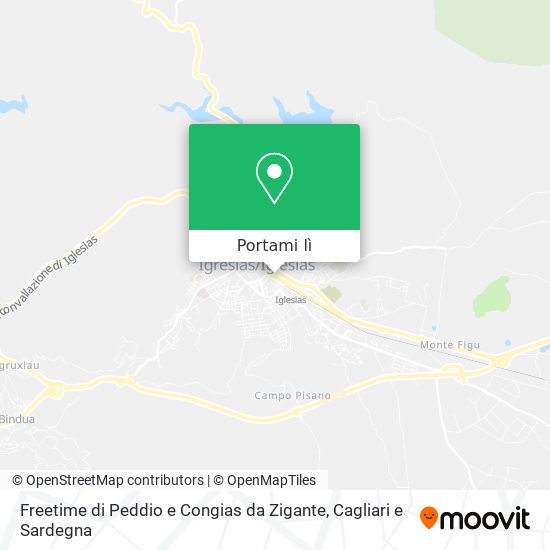 Mappa Freetime di Peddio e Congias da Zigante